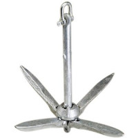 Anchor Grapnel Folding 15Kg - Galvanised Anchor Grapnel Folding 15Kg - Galvanised