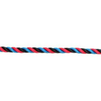 14mm Mooring Rope Harlequin  (Black,Blue,Red)