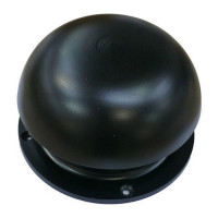 Mushroom Vent Powder Coated 6” x 4” - Black