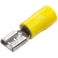 Terminal Female Spade 6.3mm - Yellow (pack of 4)