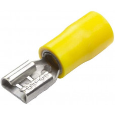 Terminal Female Spade 6.3mm - Yellow (pack of 4)