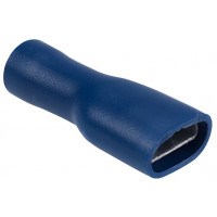 Terminal Female Spade Covered 6.3mm - Blue (pack of 4)