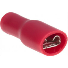 Terminal Female Spade Covered 6.3mm - Red (pack of 4)