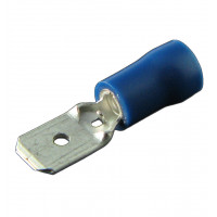 Terminal Male Spade 6.3mm - Blue (pack of 4)