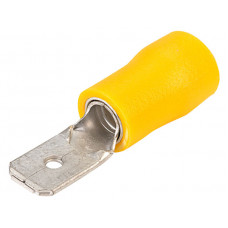 Terminal Male Spade 6.3mm - Yellow (pack of 4)