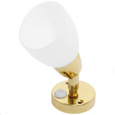 Light LED Reading with Frosted Shade - Adjustable - Brass