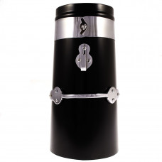 Chimney 12” x 6” Double Skin Black - Chrome Band