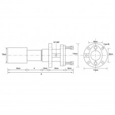 Stern Gland Tube Weld-In 1 1/2” x 7”